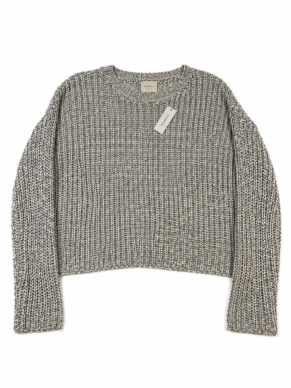 Harper Textured Knit Crewneck Pullover Sweater